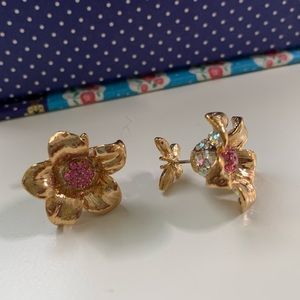 3D flower earrings